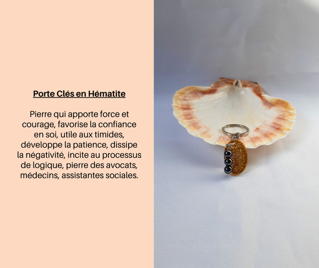 7- Porte Clés en Hématite