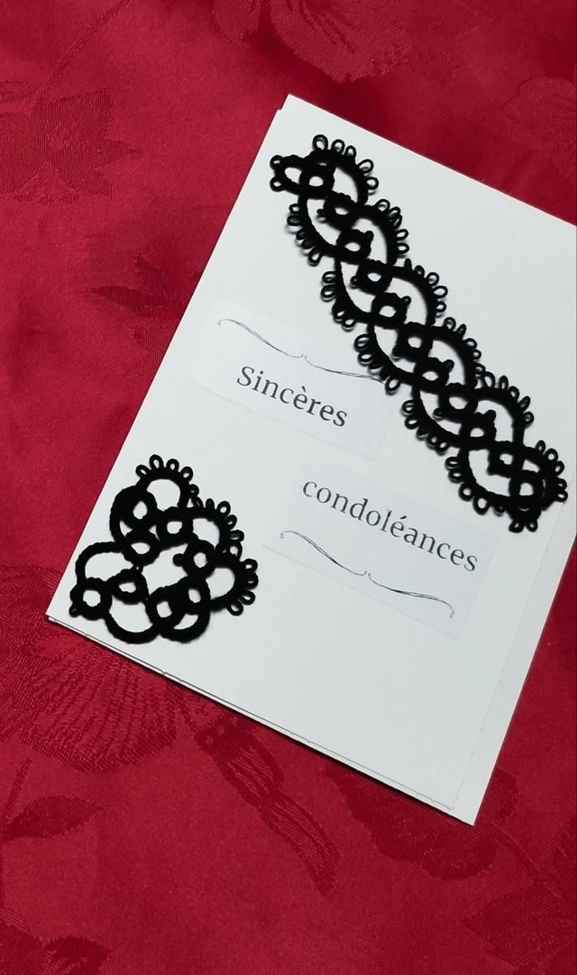 Carte et enveloppe " sincères condoléances"