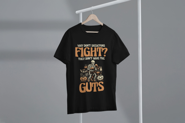Why Don't Skeletons Fight? They Don't Have The Guts, Skeleton. Warum kämpfen Skelette nicht? Sie haben nicht den Mumm, Skelett