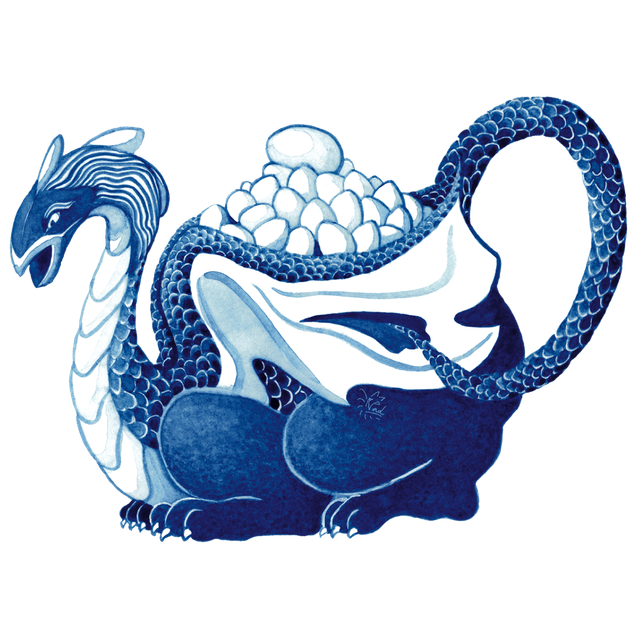 Autocollant - Dragon théière