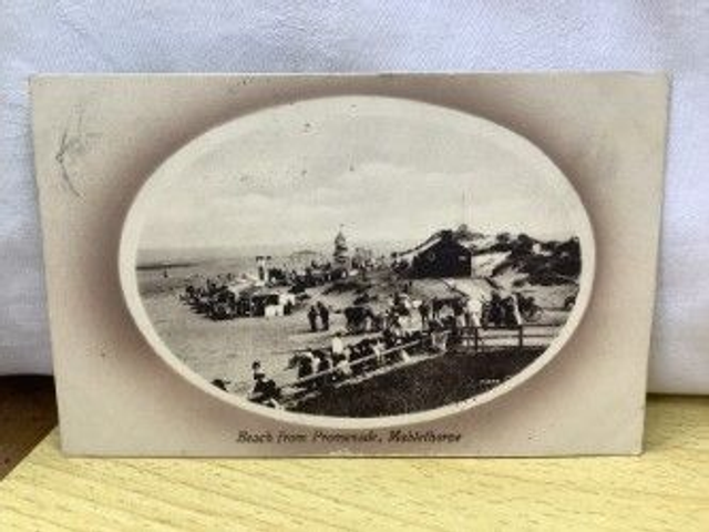 Mablethorpe, Beach from Promenade, Lincolnshire, Posted 1910 Valentines Series. Vintage Postcard, Our Ref No R367 £2.85