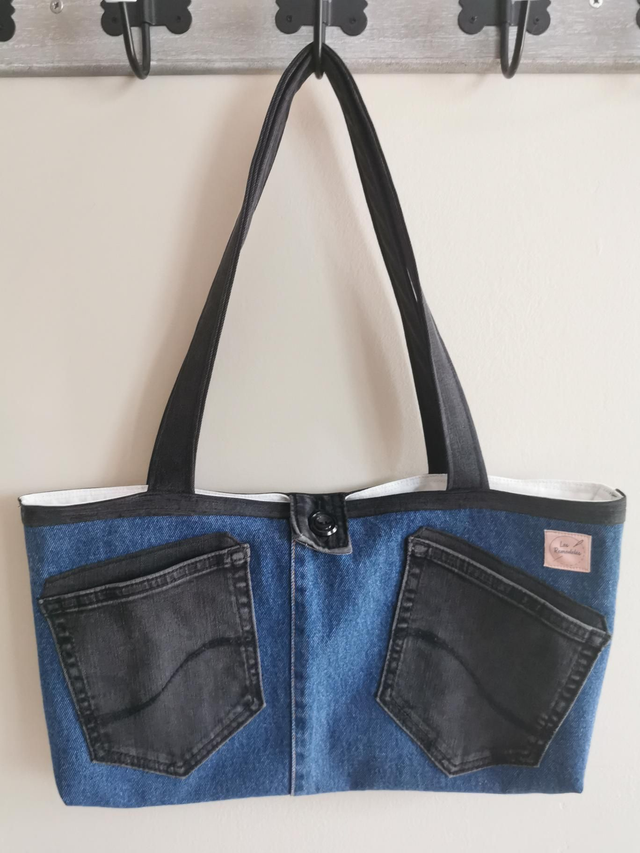 Sac cabas unique - Jeu de poches contrastées