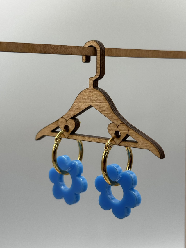 Boucles d’Oreilles « Fleurs Rétro » PASTEL