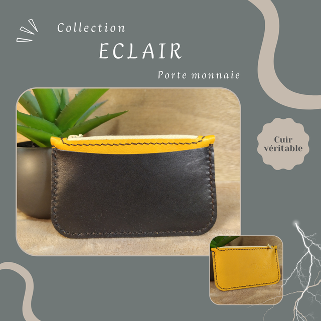 ECLAIR porte monnaie/carte - Jaune &amp; Noir