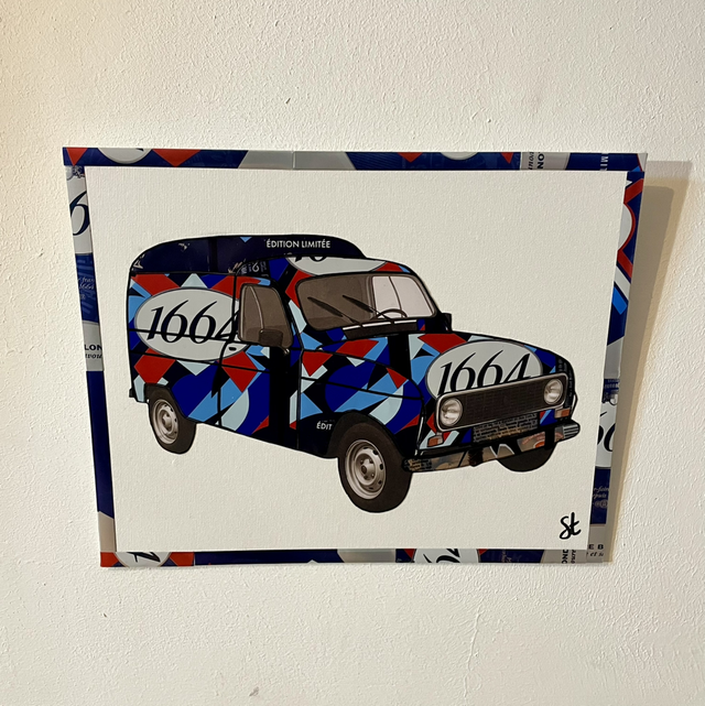 Tableau 4l fourgonnette vintage 