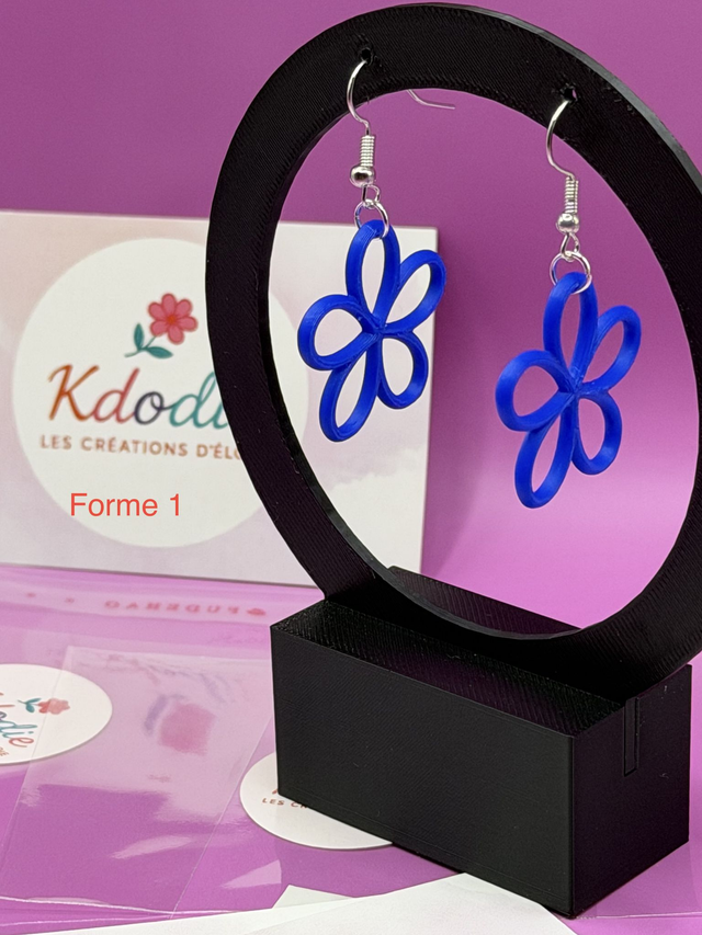 Boucles d'oreilles Fleur - Attaches Crochet