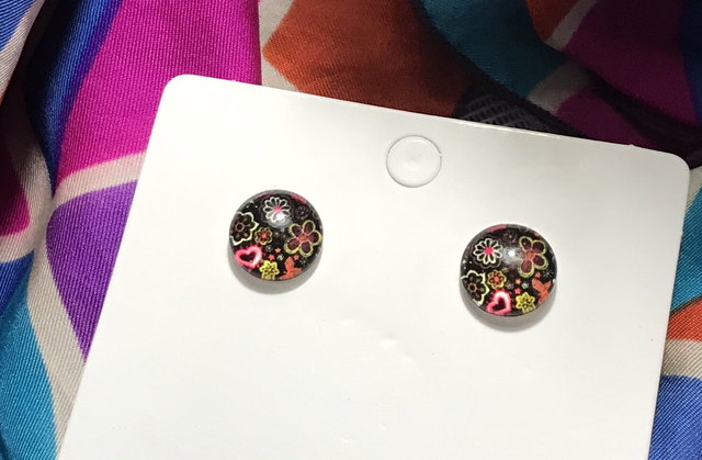 Mixed Stone Stud Earrings - STU59