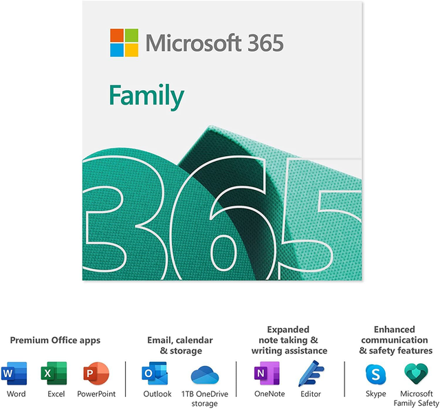 Microsoft 365 Family 6-PC/MAC 1 year + Norton 360 Premium 10-Devices 1 year (Non-Subscription) 
