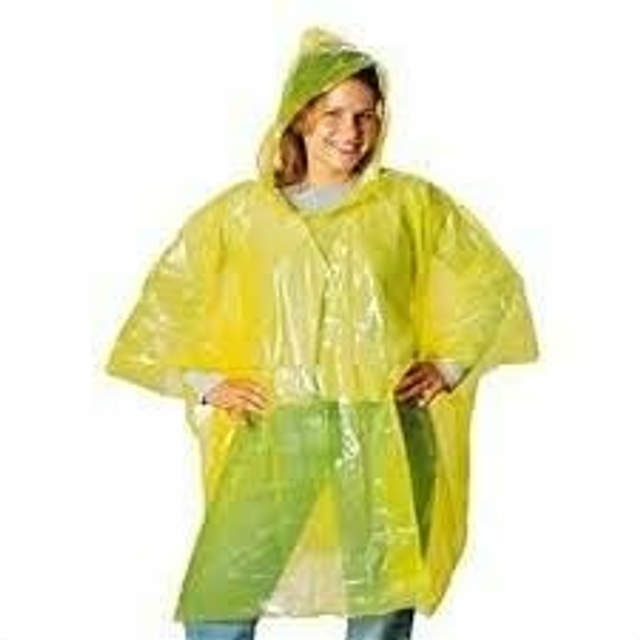 Adult Raincoat Waterproof Plastic Reusable Rain Poncho Hood Unisex Ass colours white/blue/yellow