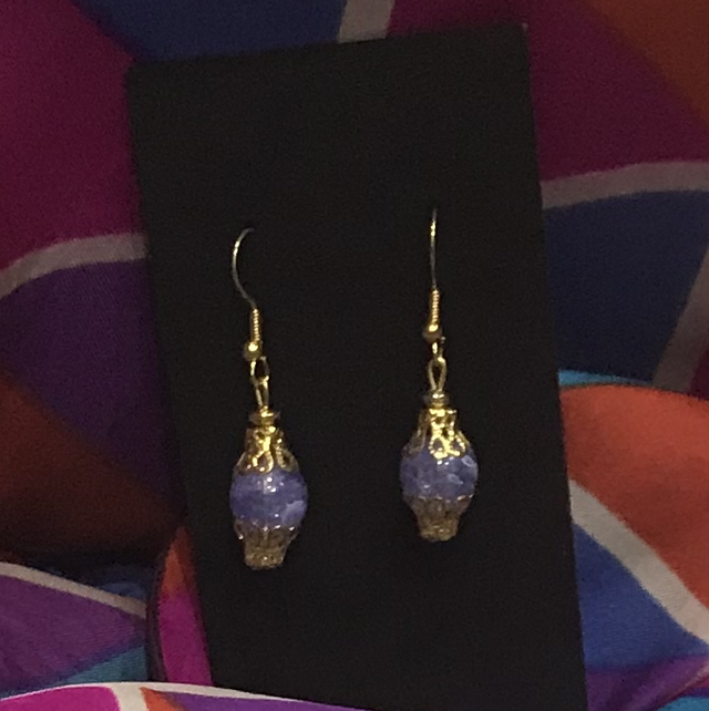 Purple Dangling Earrings- PUR20
