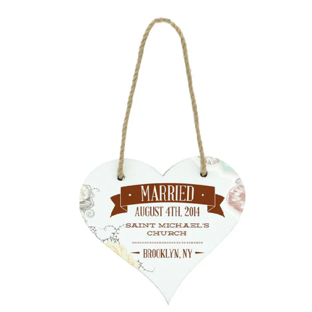 MDF Love Heart Plaque