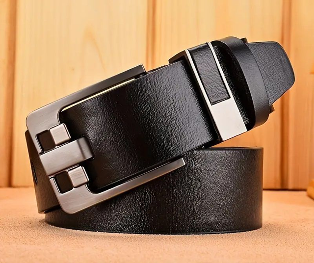 Ceinture cuir vintage Pour Homme, couleur noir, Taille: 140 CM  