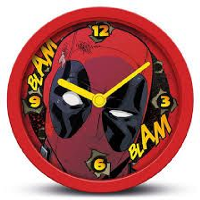 Marvel Deadpool Blam 12.7cm Schreibtisch Uhr mit Alarm