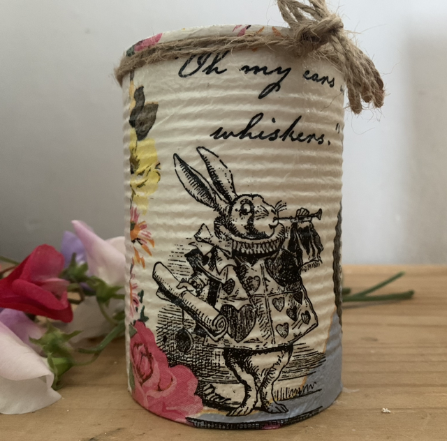 “Oh my ears and whiskers” Alice in wonderland tin can candle (available in all fragrances)