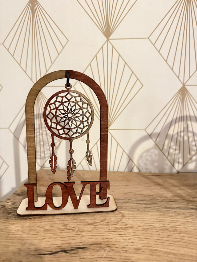 Attrape rêve en bois à poser