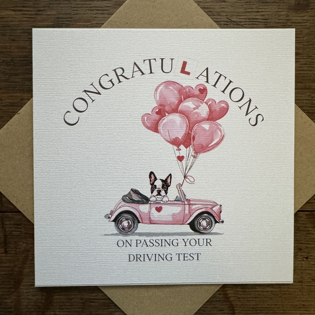 C45/F100 Pink Car Congratulations