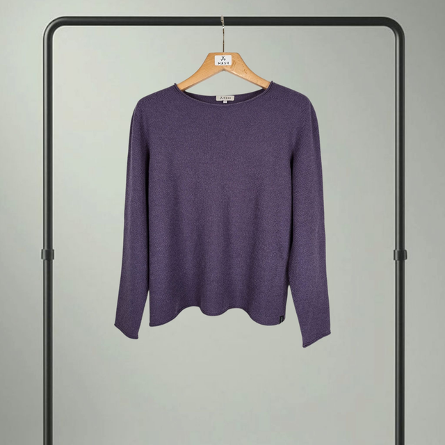 Pullover "Yasmin" mit Reiskornstruktur aus Merinowolle