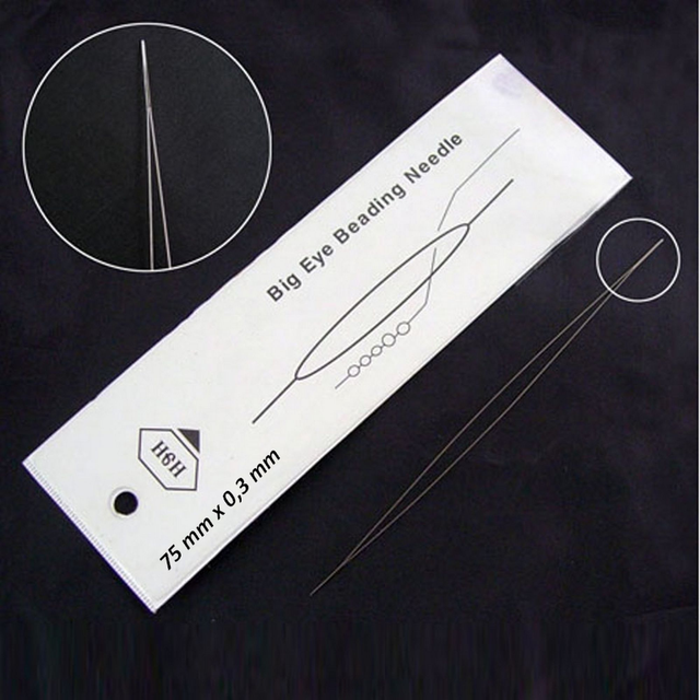 Aiguilles à Perles 75 mm x 0.3 mm - Lot de 2