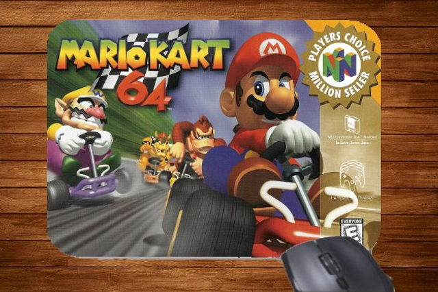 N64 Nintendo 64 Mario Kart 64 Printed Mouse Mat
