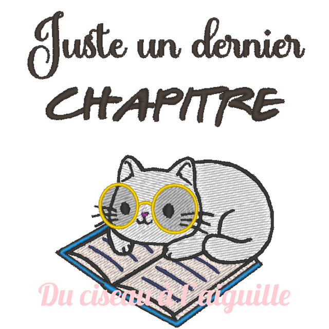 fichier broderie Dernier chapitre - 3 Tailles / 12 Formats