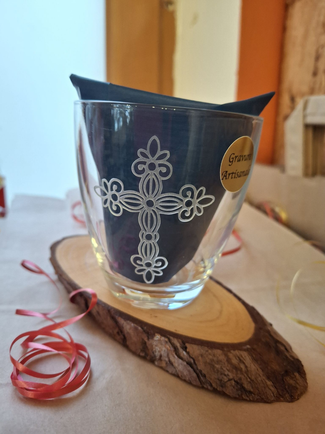 Photophore verre La Croix