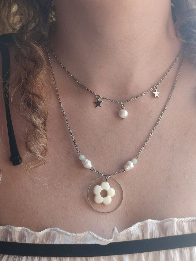 Cercle fleuri ( argent)