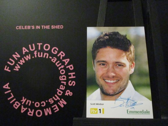 Ben Freeman (Scott Windsor) Original Emmerdale Yellow &amp; White Itv1 Logo Pre-Print Cast Card (SEE PIC)
