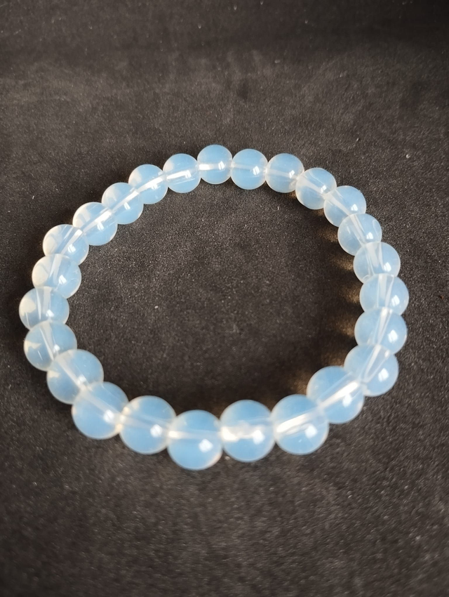 Bracelet en Calcédoine Bleue