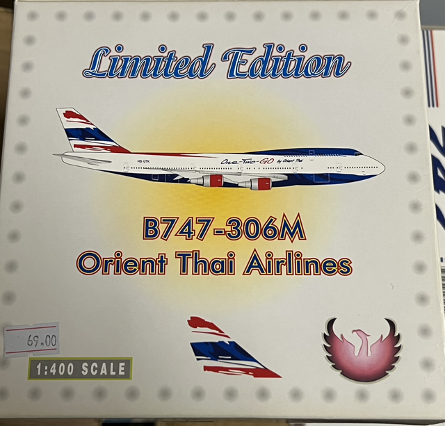 1:400 Orient Thai B747-300 HS-UTK Phoenix Models