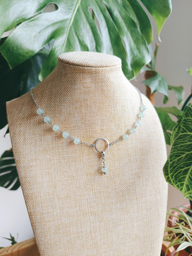 COLLIER - CHARM'ING (aventurine verte)