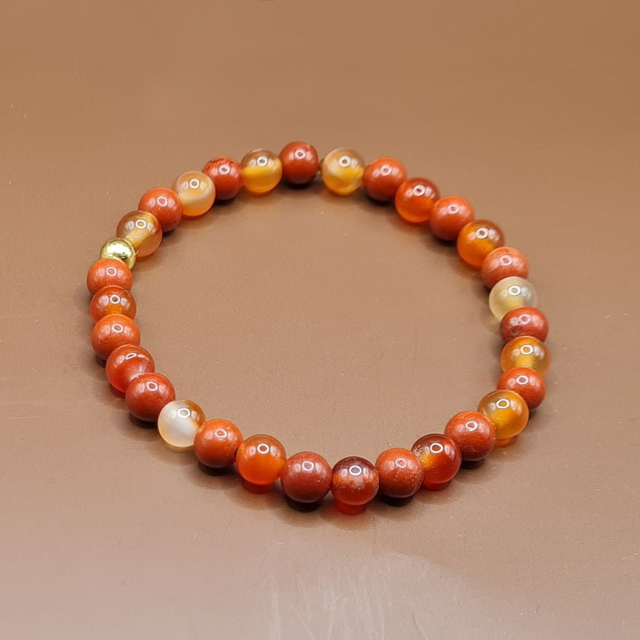 Bracelet Cornaline - jaspe rouge