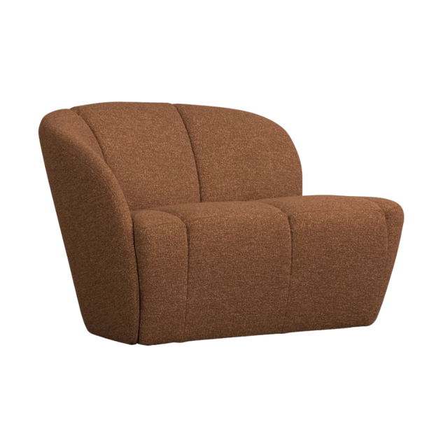 Mojo 2 zits bankje links bouclé roest