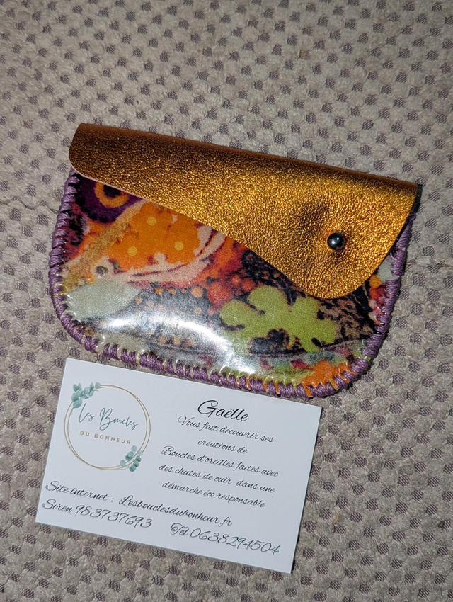 Porte cartes vernis orange 004