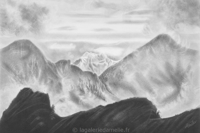 "Ondulations" - tirage 10 x 15 cm + cadre