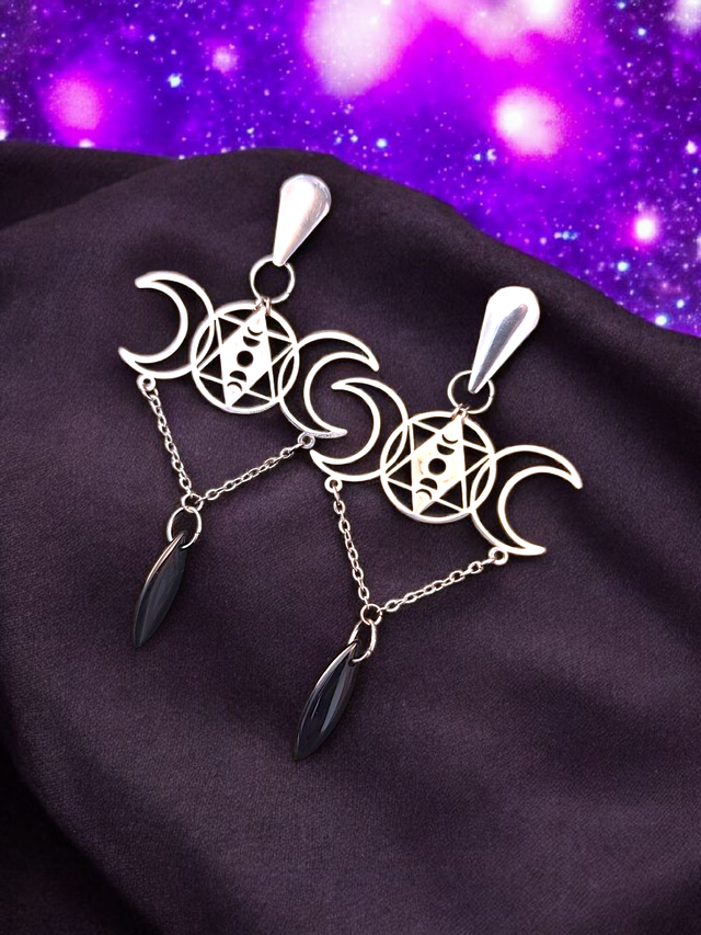 Boucles d'oreilles SYLVARITH - Onyx Noir
