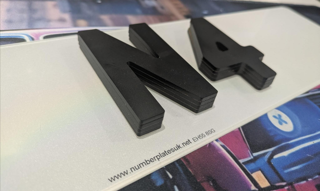 12mm Matte Black 4D Laser Cut   