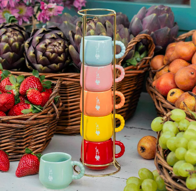 bialetti Set 6 tazzine impilabili multicolor