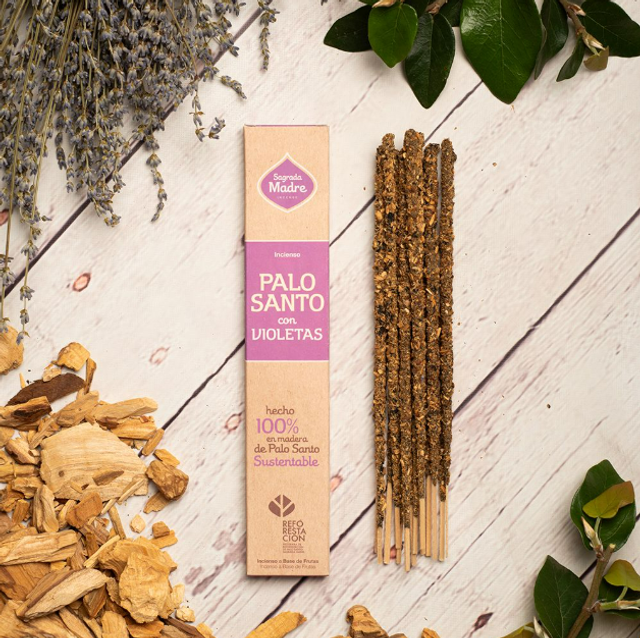 Incienso de Palo santo con Violetas *627