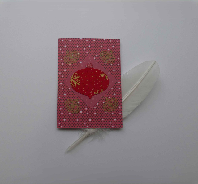 La boule de Noël de la carte de vœux