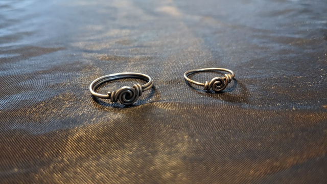 Silver spiral ring (thinner)