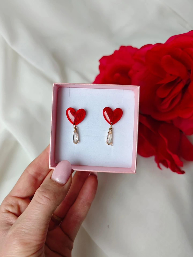 Valentinov kolelcija - Rdeče srce s kapljico 