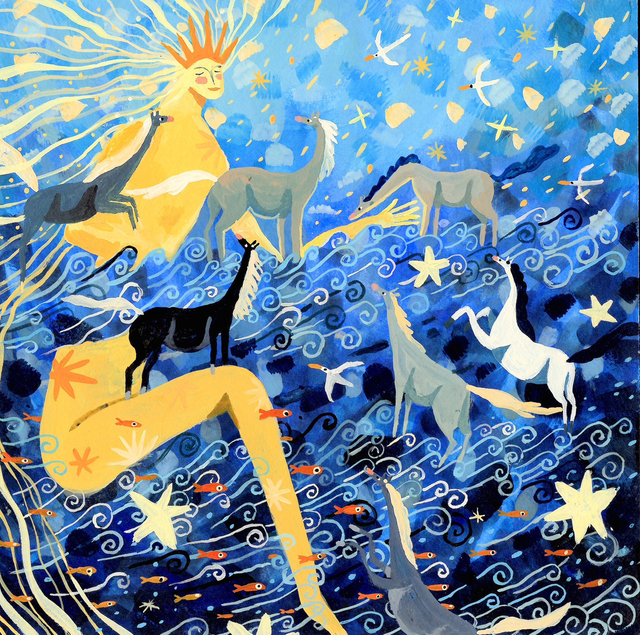 LA REINE DE LA MER 21x21 cm 