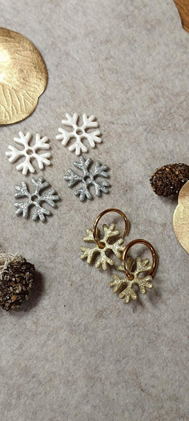 Pampilles flocon argenté