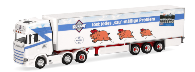 Scania CS 20 HD Kühlkoffer-Sattelzug Kurant Fleisch Herpa 1:87