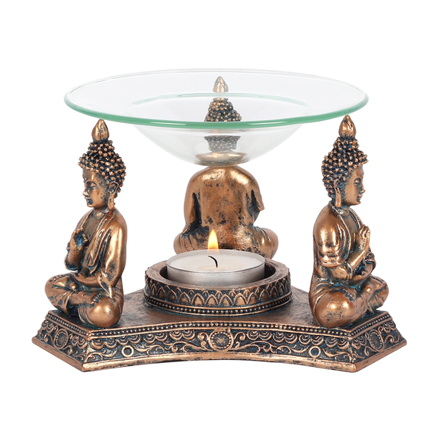 Bronze Buddha Oil Burner Tealight Wax Warmer