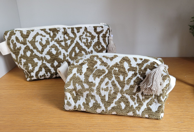 Trousse de maquillage Jacquard kaki
