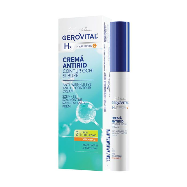 Gerovital Hyaluron C - Anti-rimpel oog- en lipcontour crème met hyaluronzuur 2%