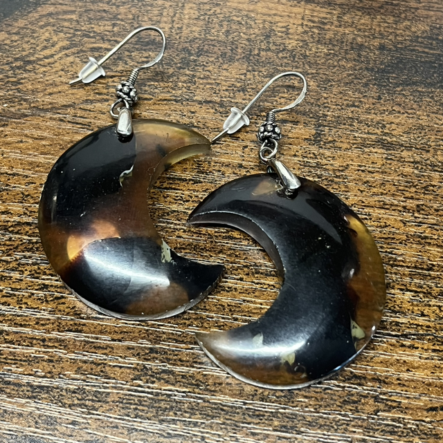 Boucles d’oreilles en argent et Ambre 
