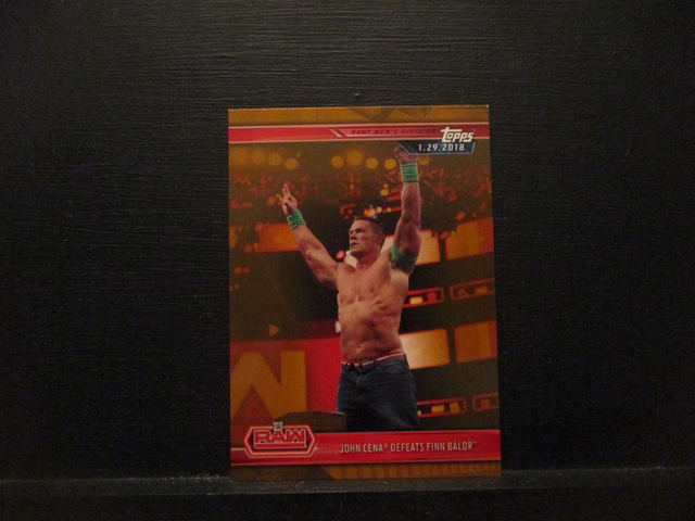 John Cena Defeats Finn Balor - Brown Champions Original Trading Card #24
