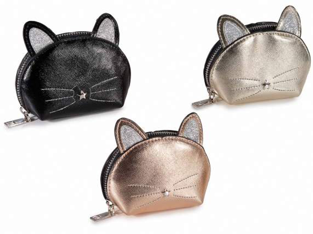 PORTAMONETE IN SIMILPELLE A GATTO CON NASINO